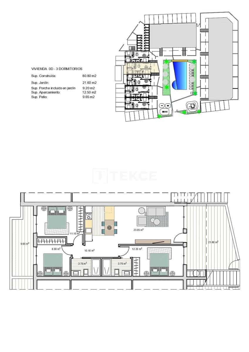3 slaapkamer Flat te koop in Roldan met zwembad - € 223.000 (Ref: 8965109)