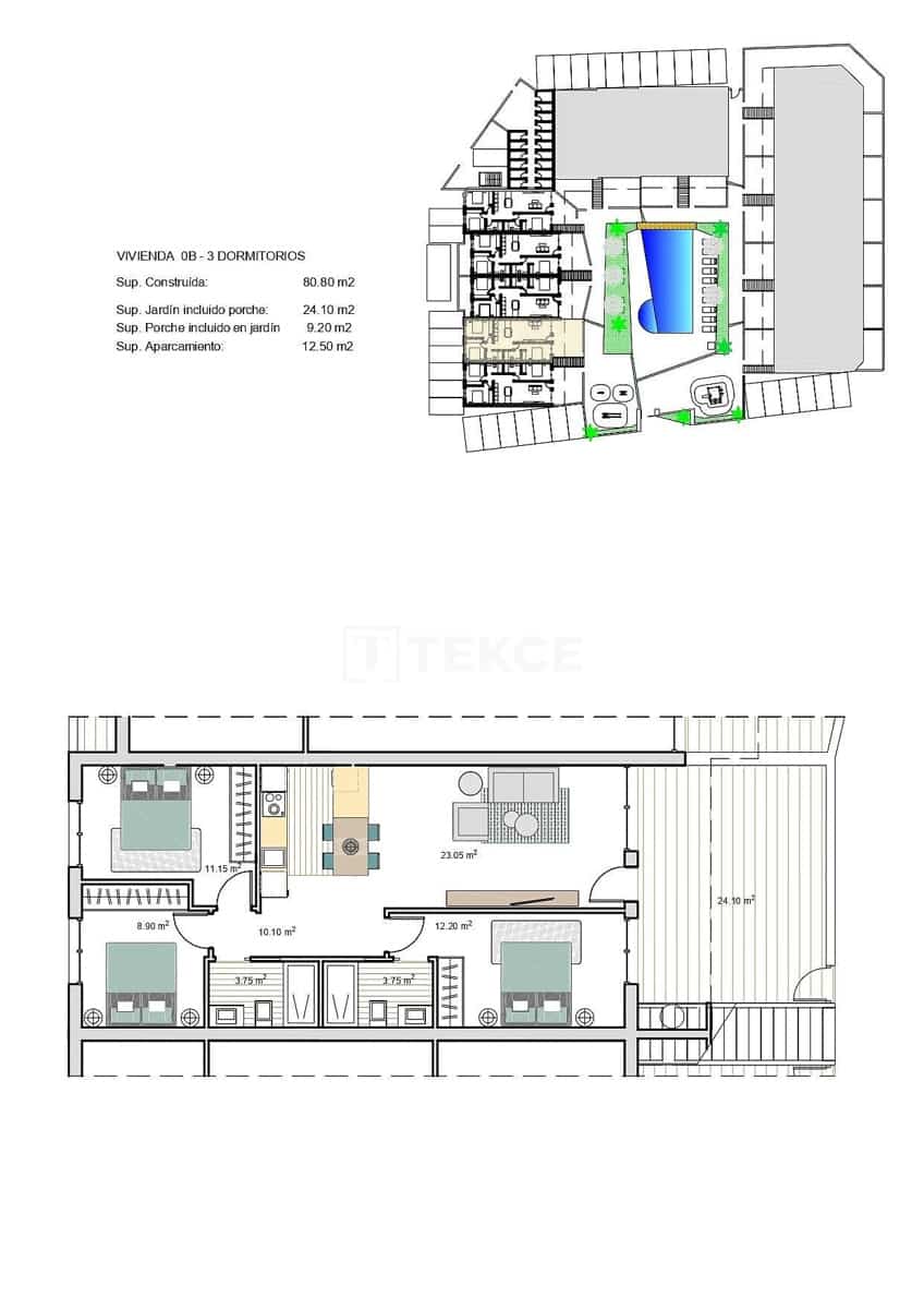 3 slaapkamer Flat te koop in Roldan met zwembad - € 223.000 (Ref: 8965109)