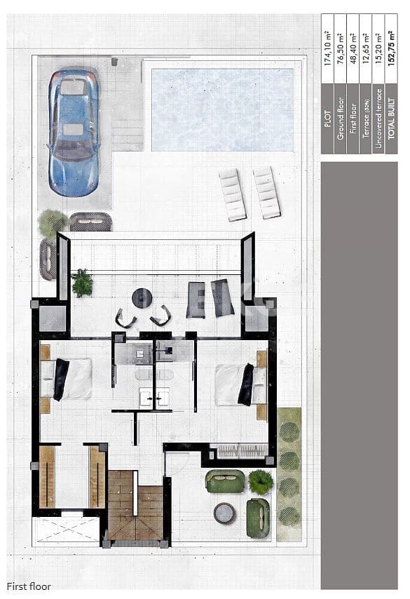 3 sypialnia Willa na sprzedaż w Dolores z basenem - 435 000 € (Ref: 8965128)