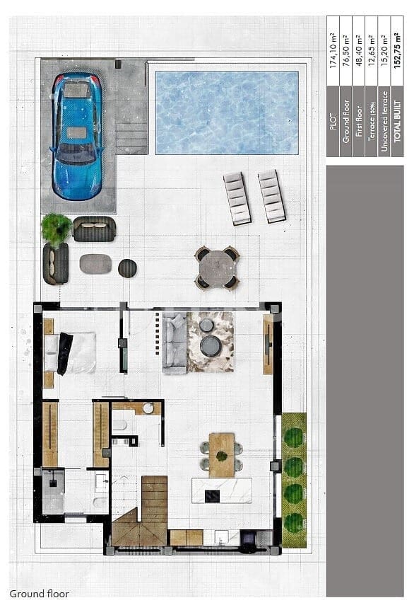 3 sypialnia Willa na sprzedaż w Dolores z basenem - 435 000 € (Ref: 8965128)