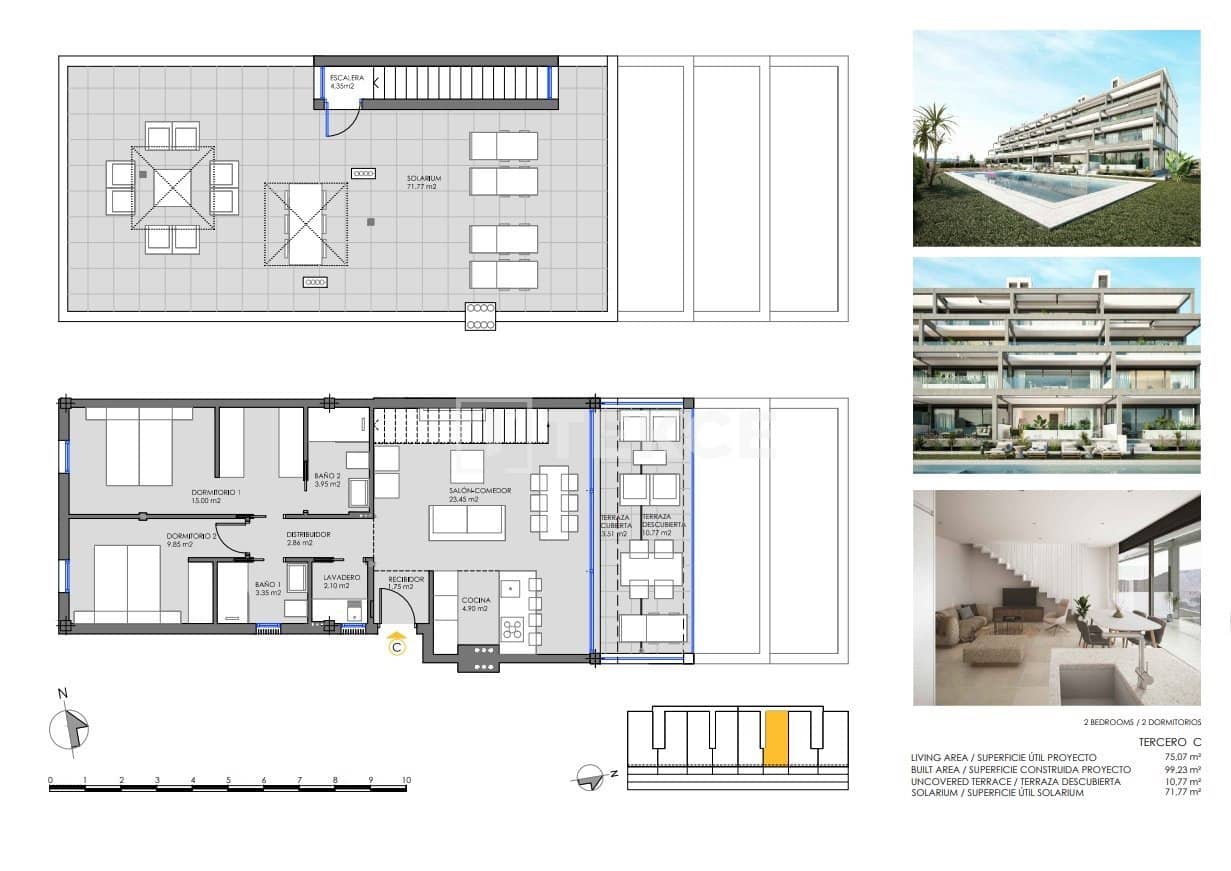2 sypialnia Mieszkanie na sprzedaż w Mar de Cristal z basenem - 305 000 € (Ref: 8965130)