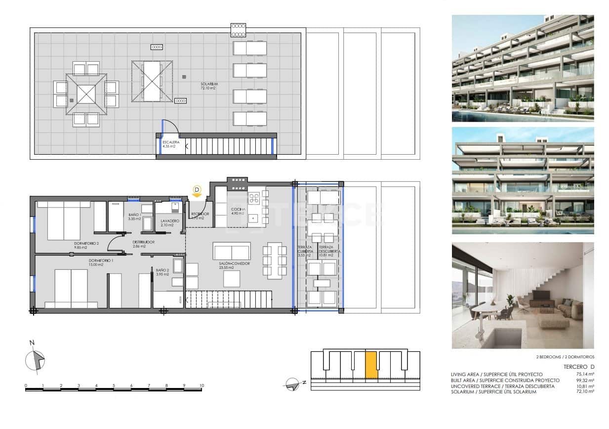 2 sypialnia Mieszkanie na sprzedaż w Mar de Cristal z basenem - 305 000 € (Ref: 8965130)