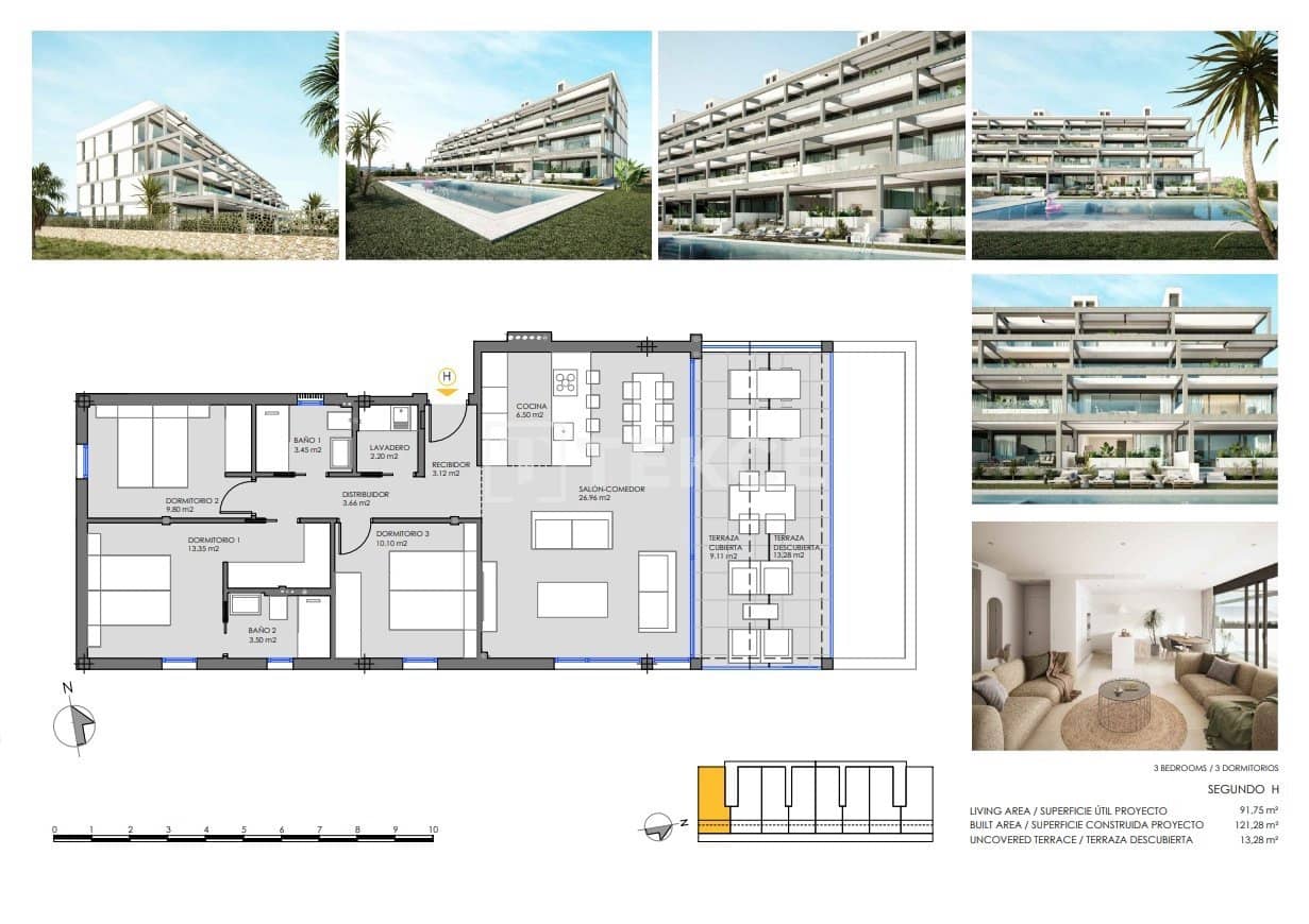 2 sypialnia Mieszkanie na sprzedaż w Mar de Cristal z basenem - 325 000 € (Ref: 8965132)