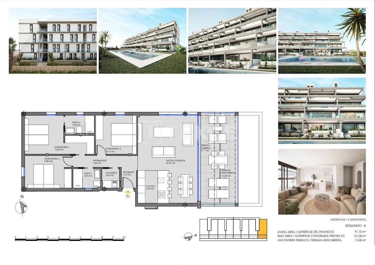 2 sypialnia Mieszkanie na sprzedaż w Mar de Cristal z basenem - 325 000 € (Ref: 8965132)