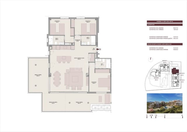 3 sypialnia Mieszkanie na sprzedaż w Los Flamingos, Benahavís z basenem - 758 000 € (Ref: 8965142)