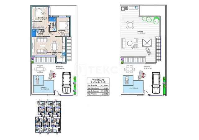 2 Zimmer Villa zu verkaufen in Torre-Pacheco mit Pool - 265.000 € (Ref: 8965174)