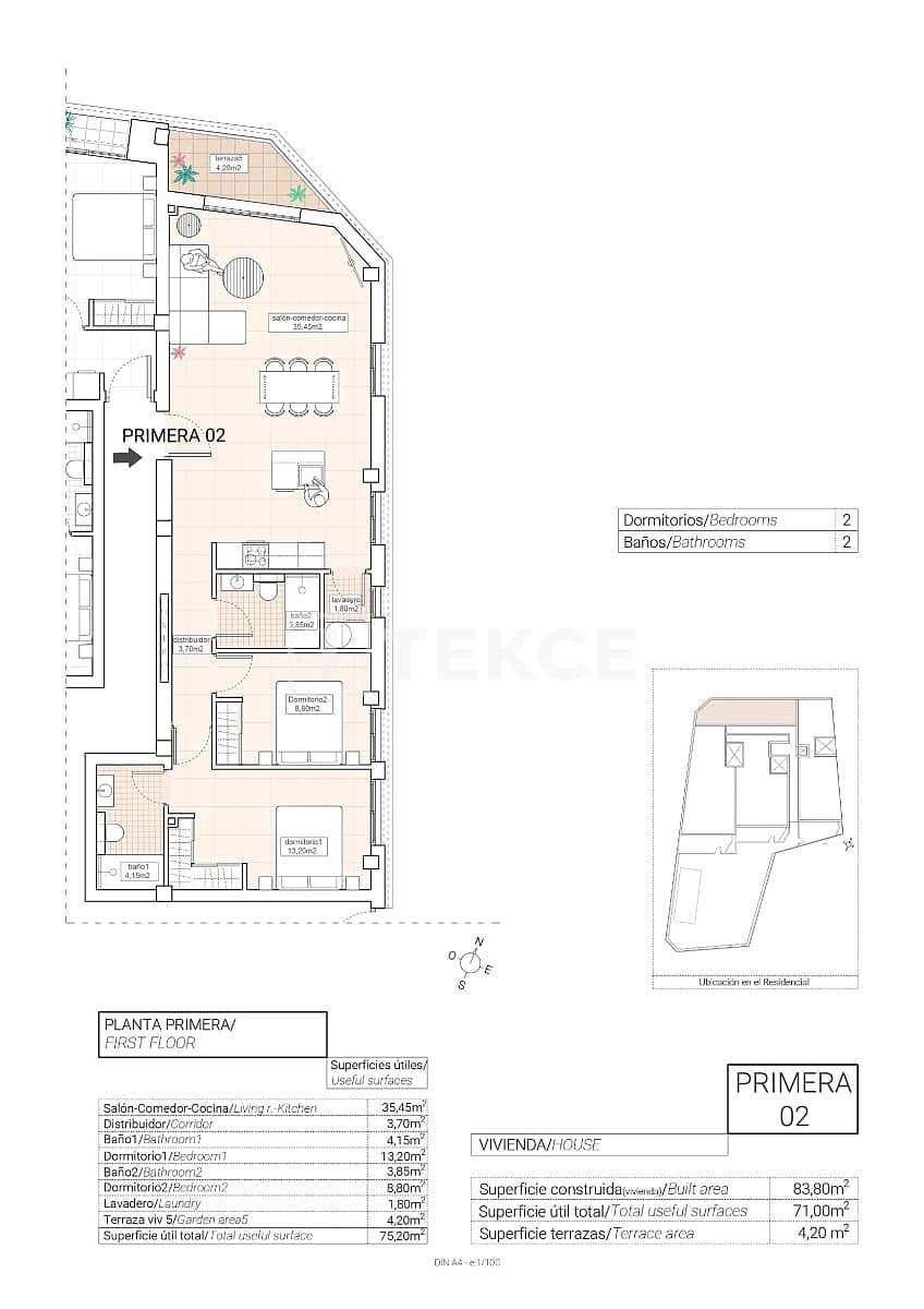 2 soveværelse Lejlighed til salg i Hondon de las Nieves med swimmingpool garage - € 220.000 (Ref: 8965181)
