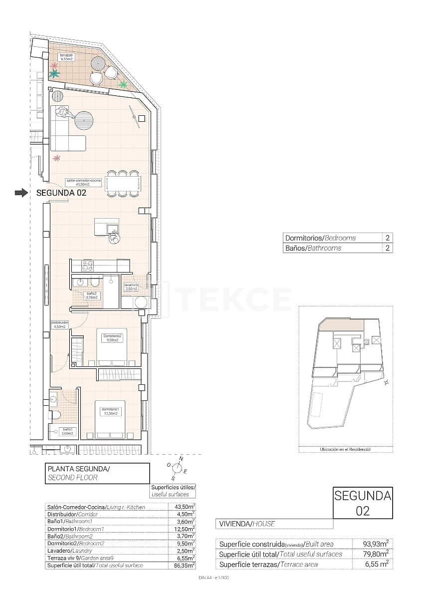 2 soveværelse Lejlighed til salg i Hondon de las Nieves med swimmingpool garage - € 220.000 (Ref: 8965181)