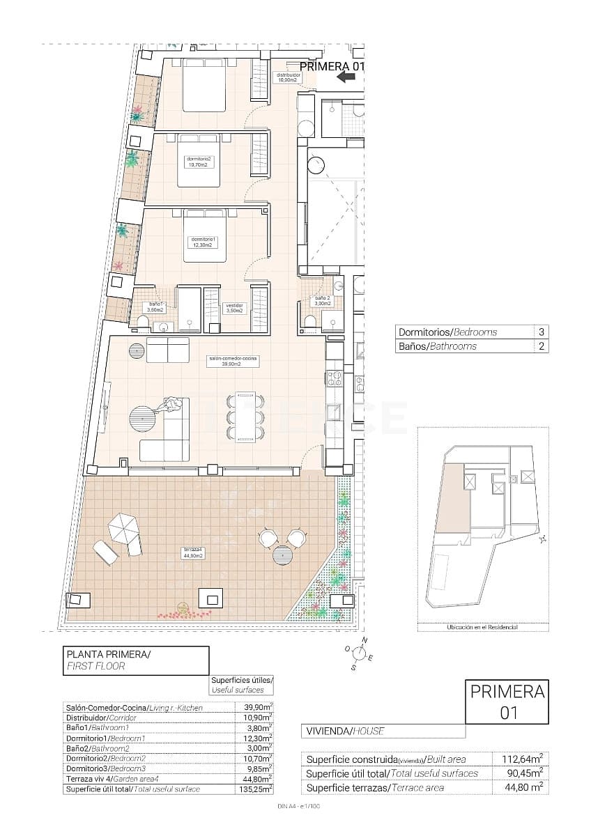 2 slaapkamer Flat te koop in Hondon de las Nieves met zwembad garage - € 240.000 (Ref: 8965182)