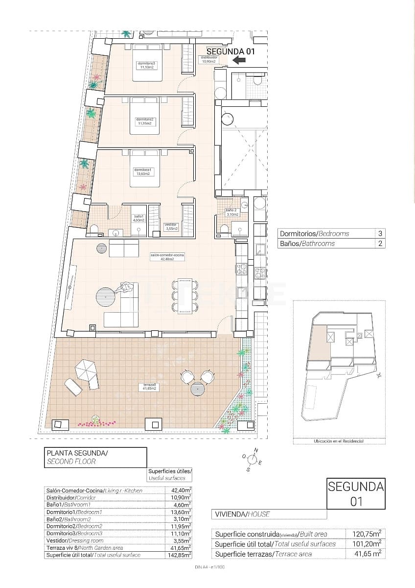 2 slaapkamer Flat te koop in Hondon de las Nieves met zwembad garage - € 240.000 (Ref: 8965182)