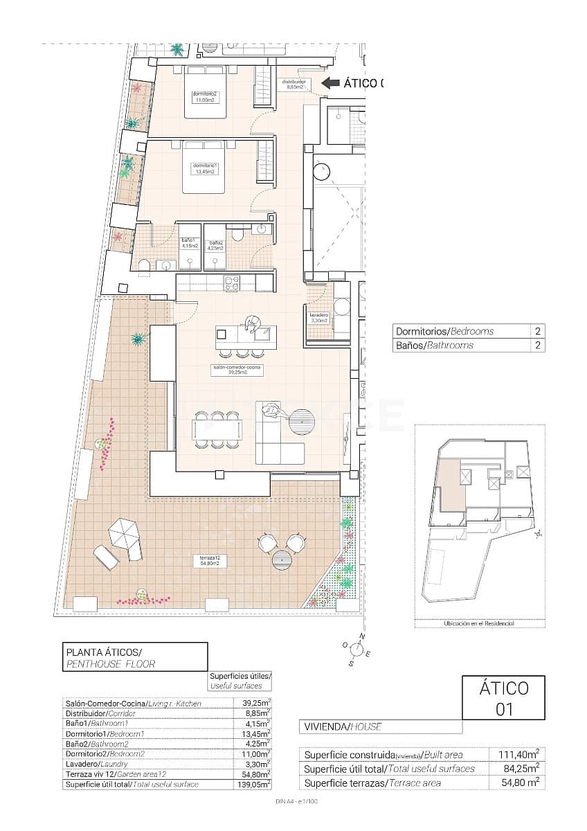 3 soveværelse Lejlighed til salg i Hondon de las Nieves med swimmingpool garage - € 305.000 (Ref: 8965185)