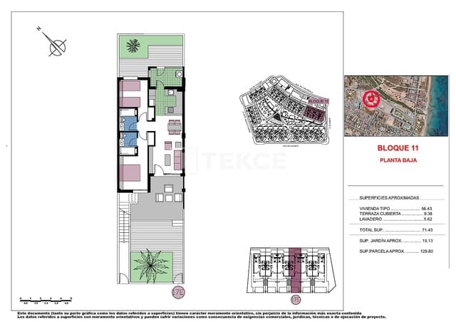 Piso de 3 habitaciones en Mil Palmeras, Pilar de la Horadada en venta con piscina - 359.000 € (Ref: 8965189)