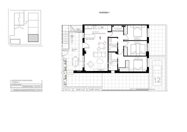 2 sovrum Lägenhet till salu i Pilar de la Horadada med pool - 260 000 € (Ref: 8965216)