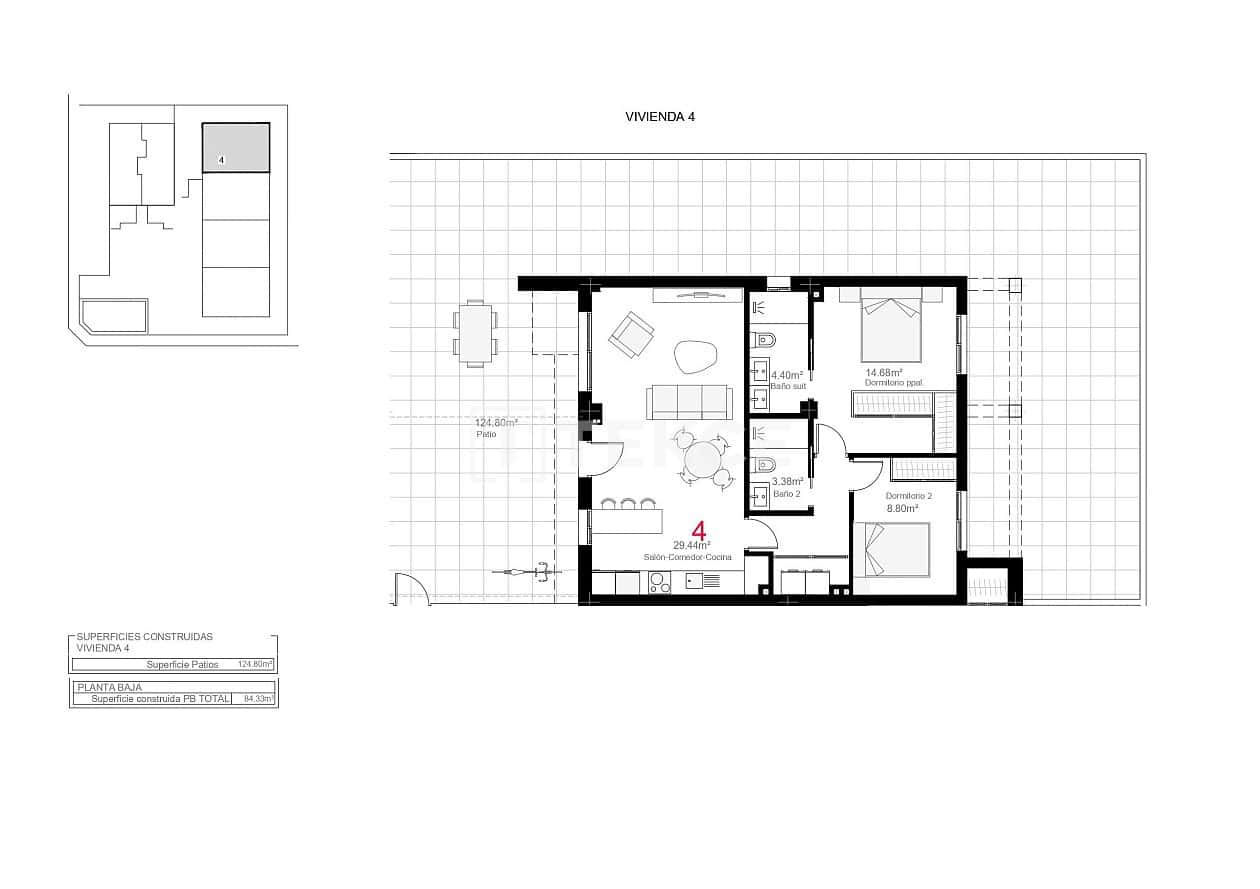 2 sovrum Lägenhet till salu i Pilar de la Horadada med pool - 260 000 € (Ref: 8965216)