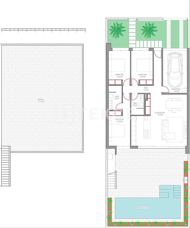 3 sypialnia Willa na sprzedaż w Los Alcazares z basenem - 490 000 € (Ref: 8965256)