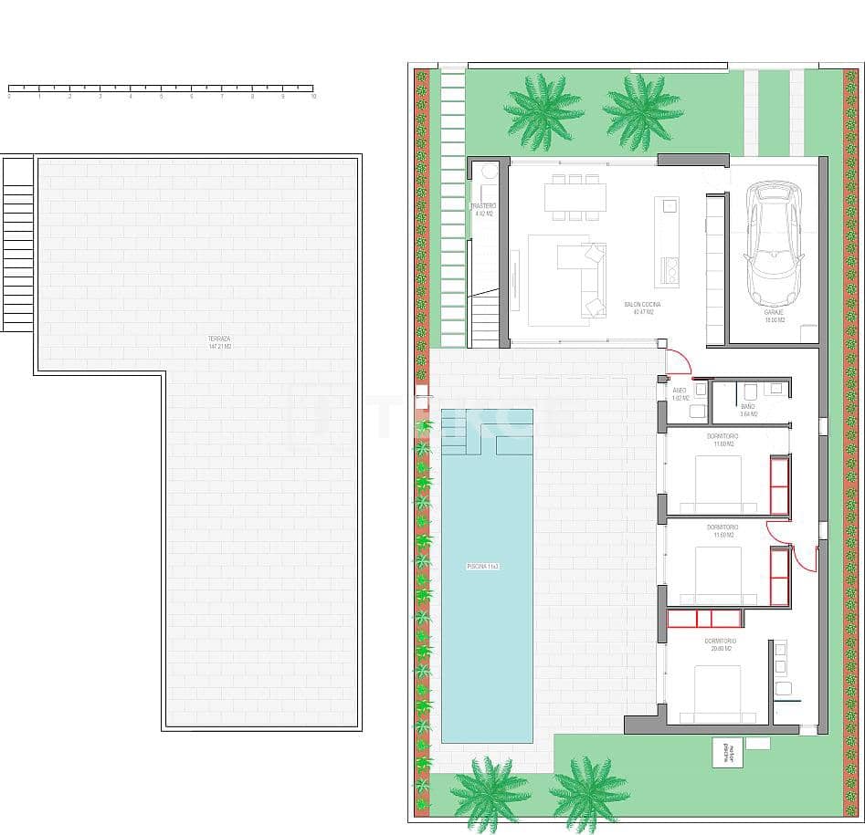 3 sypialnia Willa na sprzedaż w Los Alcazares z basenem - 490 000 € (Ref: 8965256)