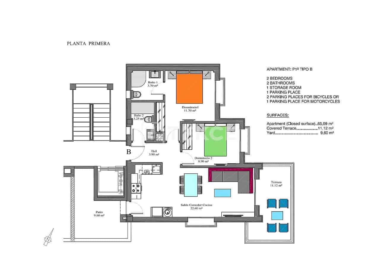 2 makuuhuone Asunto myytävänä paikassa Villamartin mukana uima-altaan - 283 000 € (Ref: 8965265)