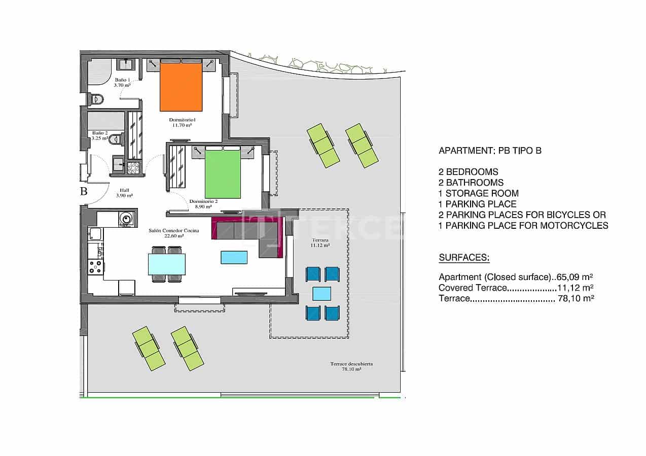 2 makuuhuone Asunto myytävänä paikassa Villamartin mukana uima-altaan - 283 000 € (Ref: 8965265)