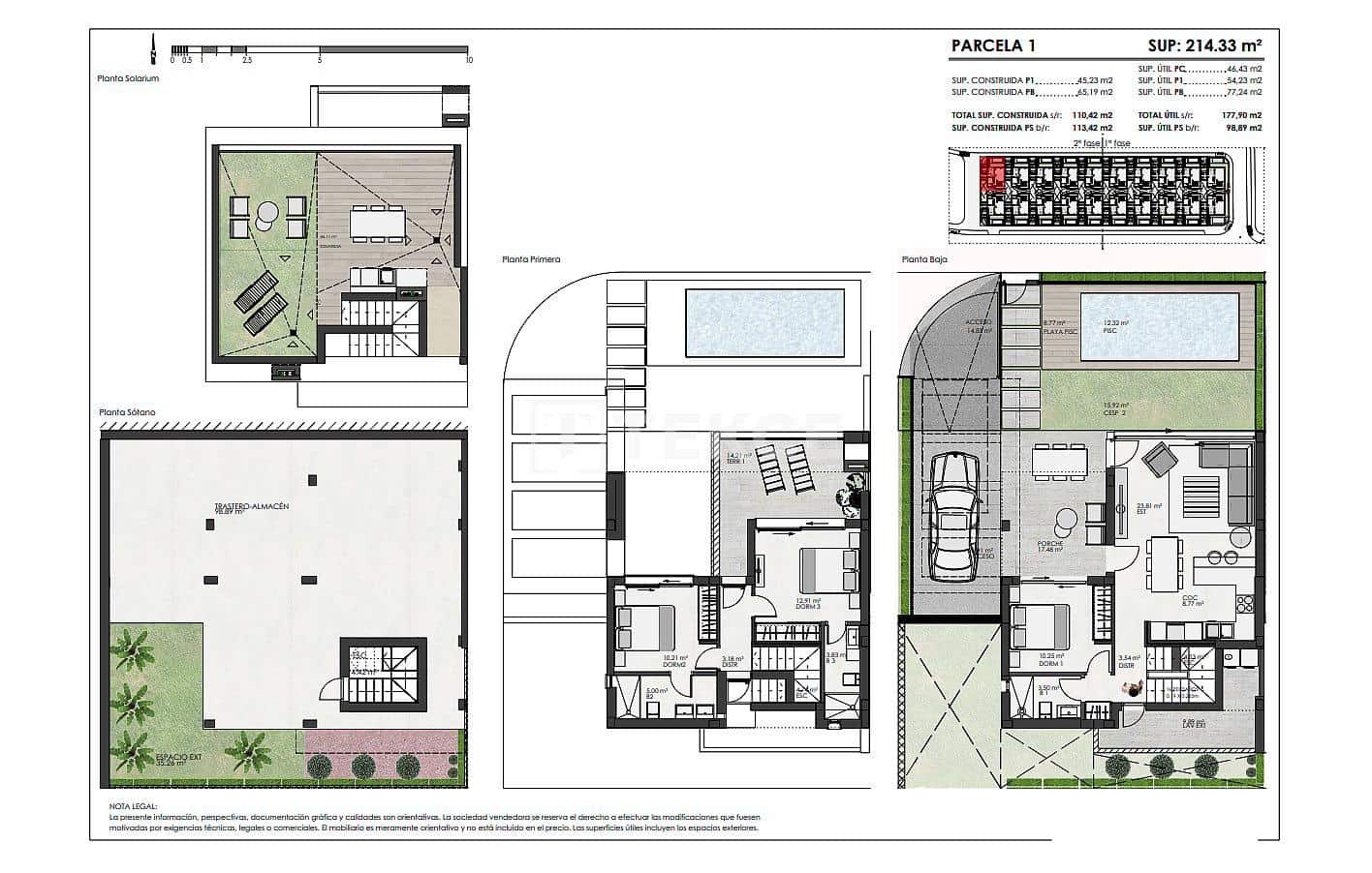 3 sypialnia Willa na sprzedaż w Torre-Pacheco z basenem - 516 000 € (Ref: 8965267)