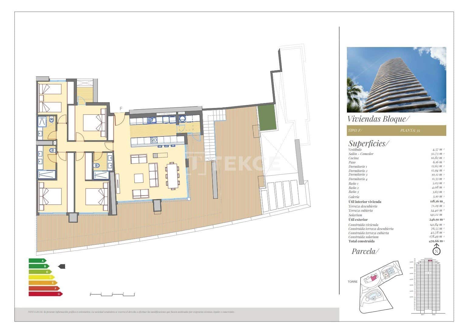 3 sovrum Lägenhet till salu i Benidorm med pool - 641 000 € (Ref: 8965286)