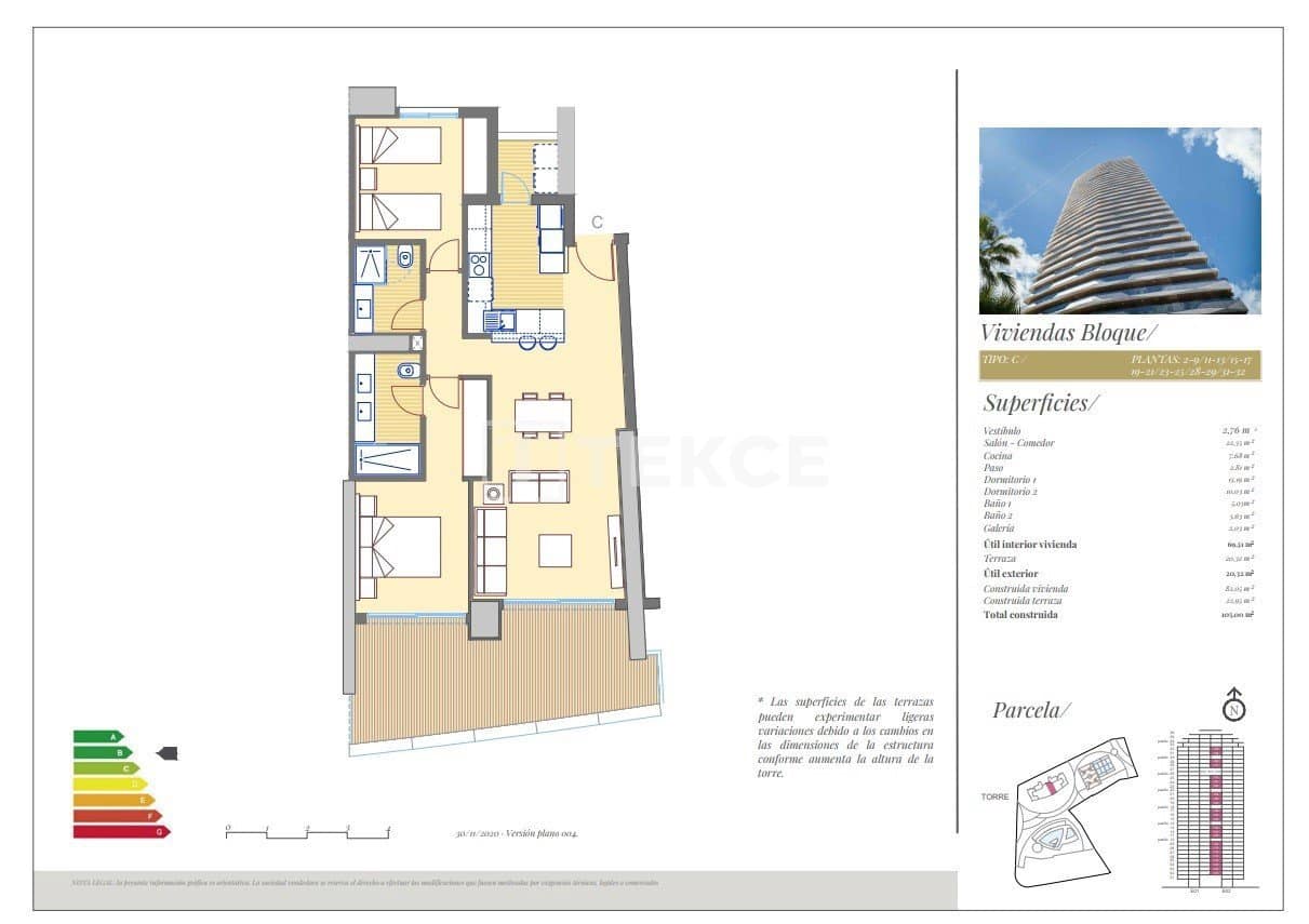 2 soveværelse Lejlighed til salg i Benidorm med swimmingpool - € 655.000 (Ref: 8965287)