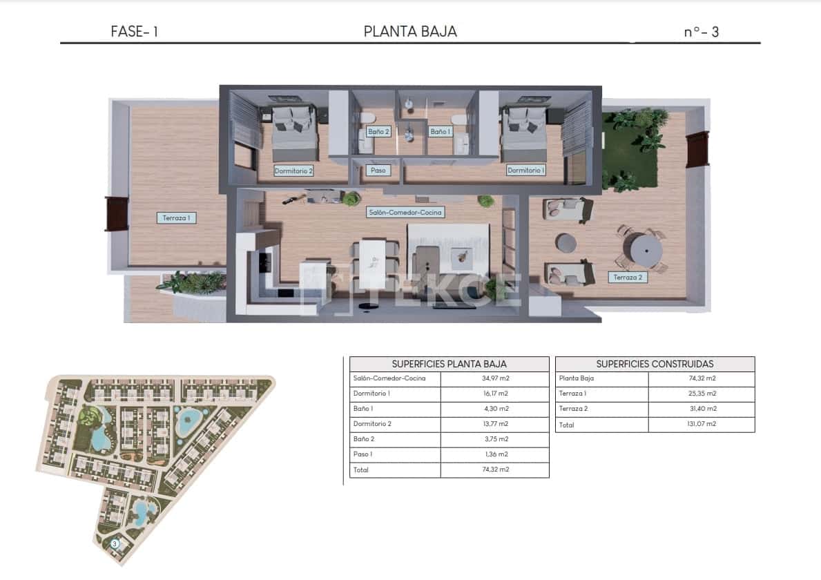 2 sypialnia Mieszkanie na sprzedaż w Los Altos z basenem - 270 000 € (Ref: 8965314)