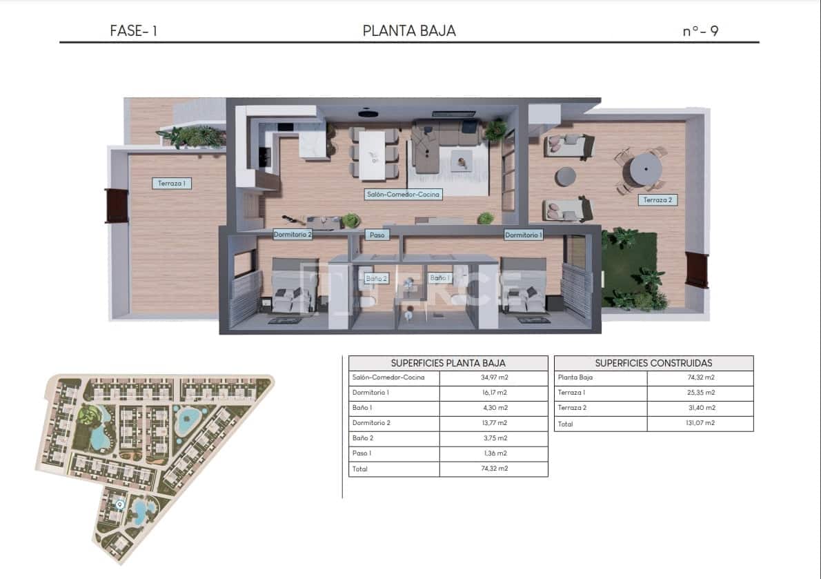 2 sypialnia Mieszkanie na sprzedaż w Los Altos z basenem - 300 000 € (Ref: 8965315)