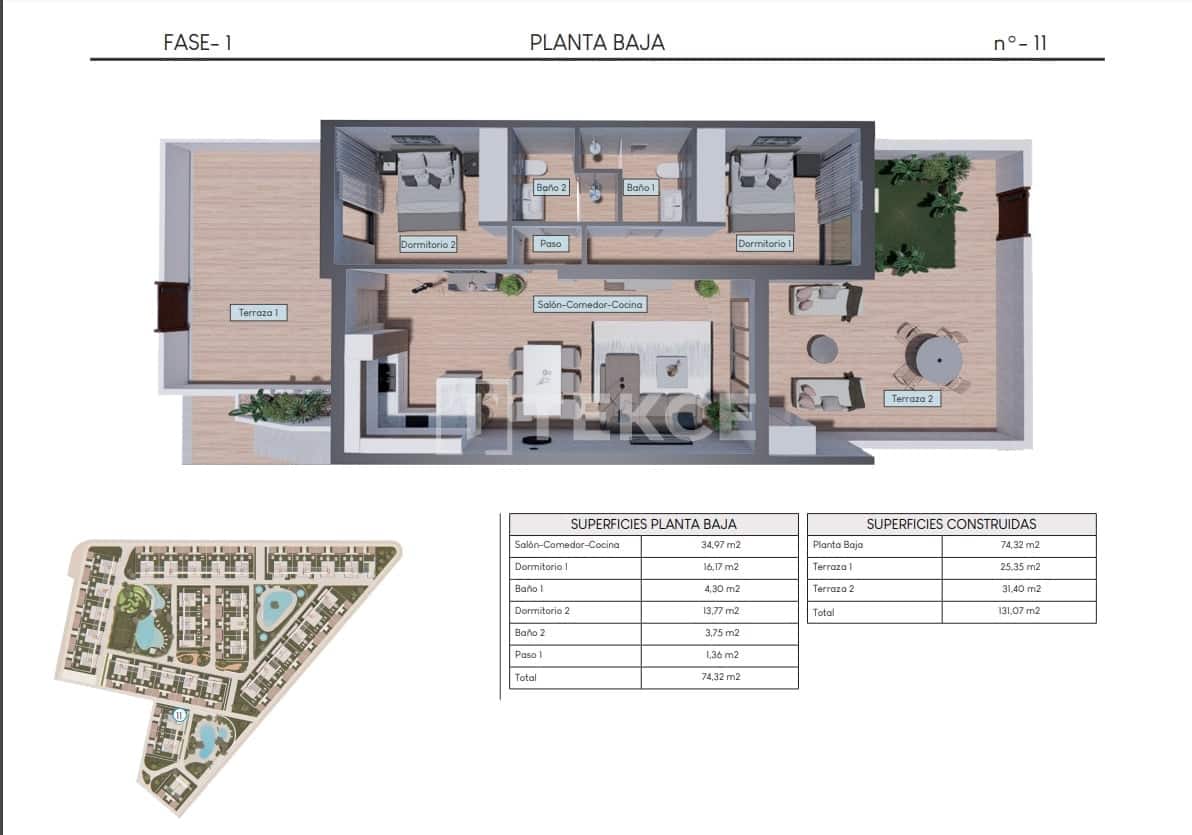 2 sypialnia Mieszkanie na sprzedaż w Los Altos z basenem - 300 000 € (Ref: 8965315)