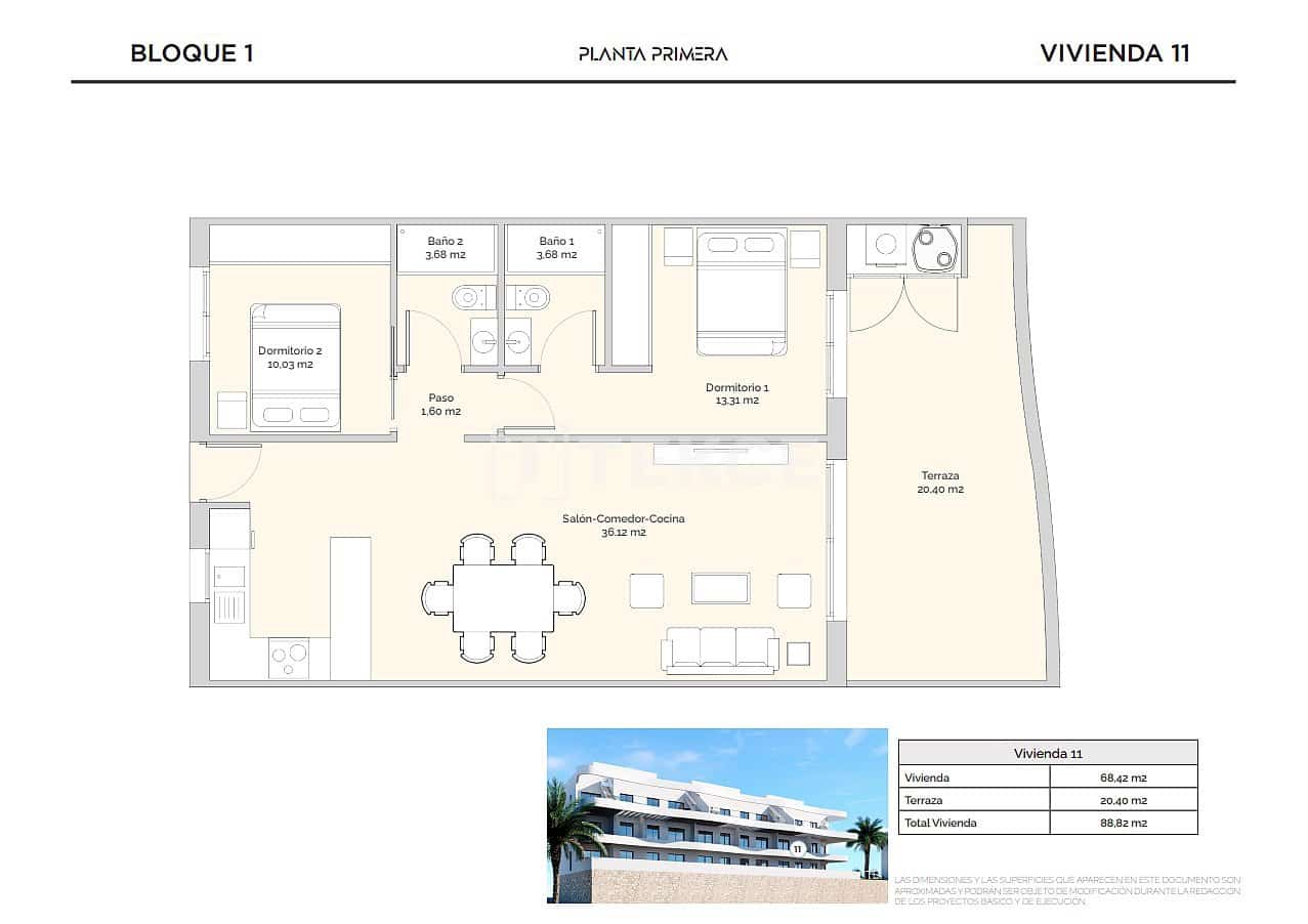 2 chambre Appartement à vendre à Finestrat avec piscine - 310 000 € (Ref: 8965329)