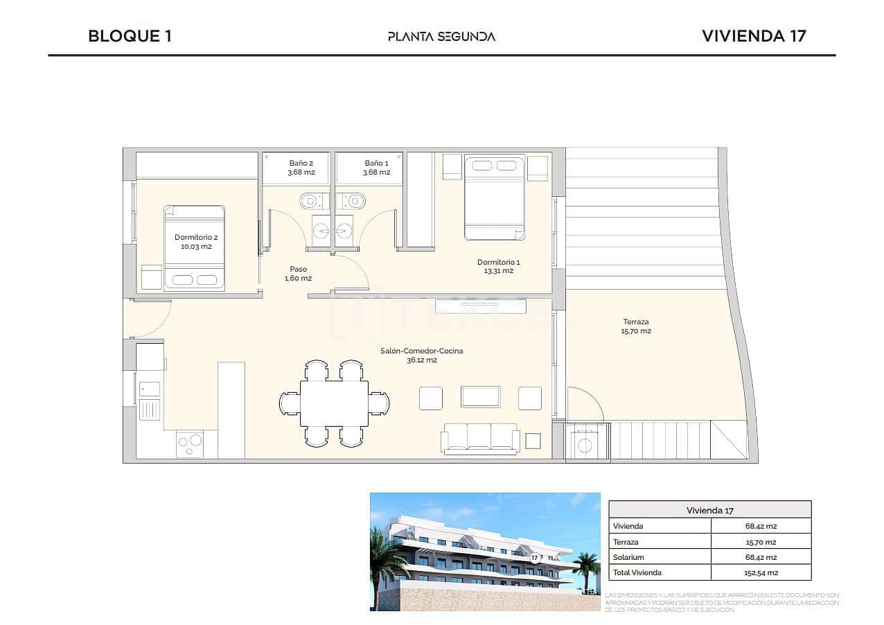 2 chambre Appartement à vendre à Finestrat avec piscine - 310 000 € (Ref: 8965329)