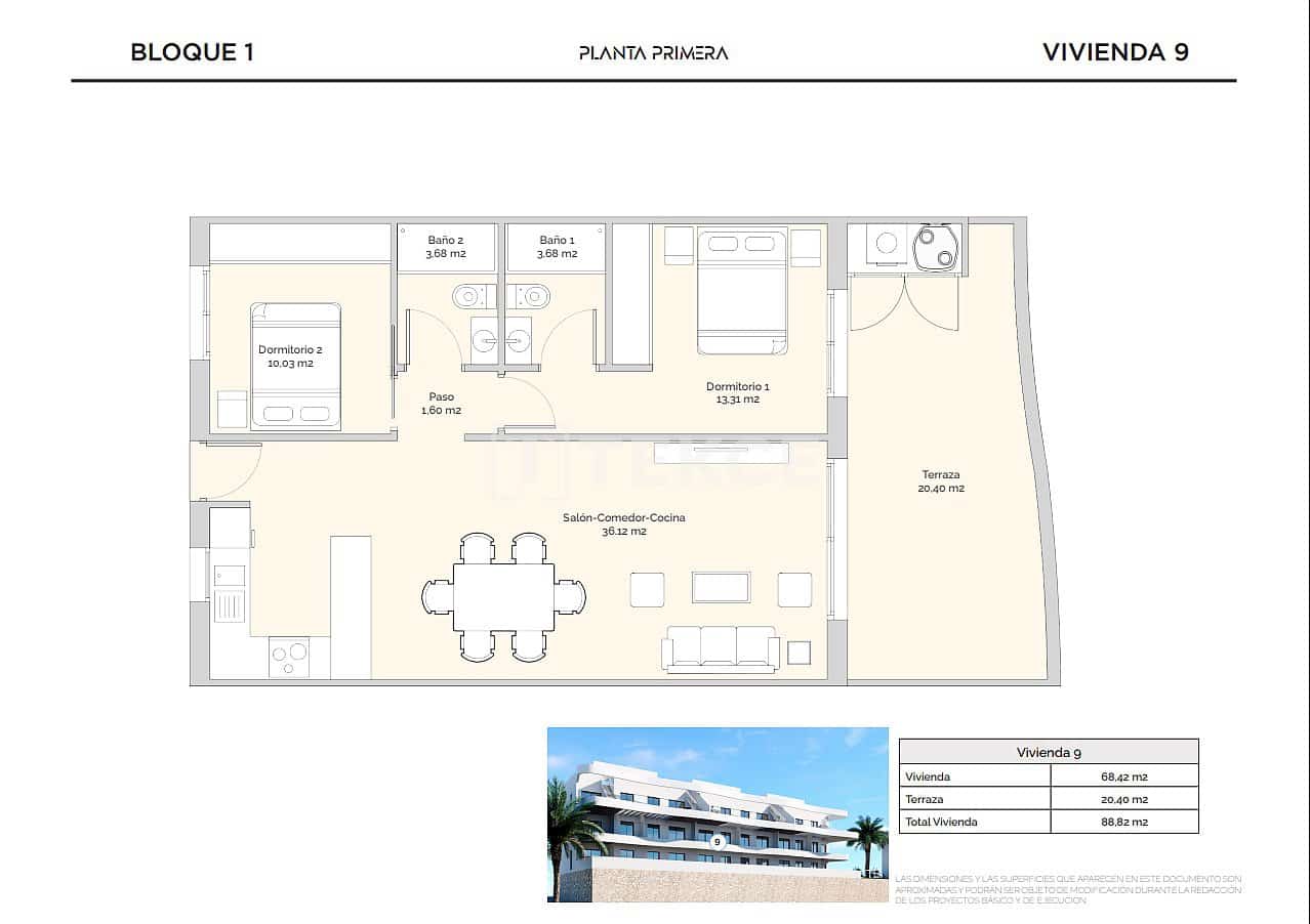 2 soveværelse Lejlighed til salg i Finestrat med swimmingpool - € 360.000 (Ref: 8965330)