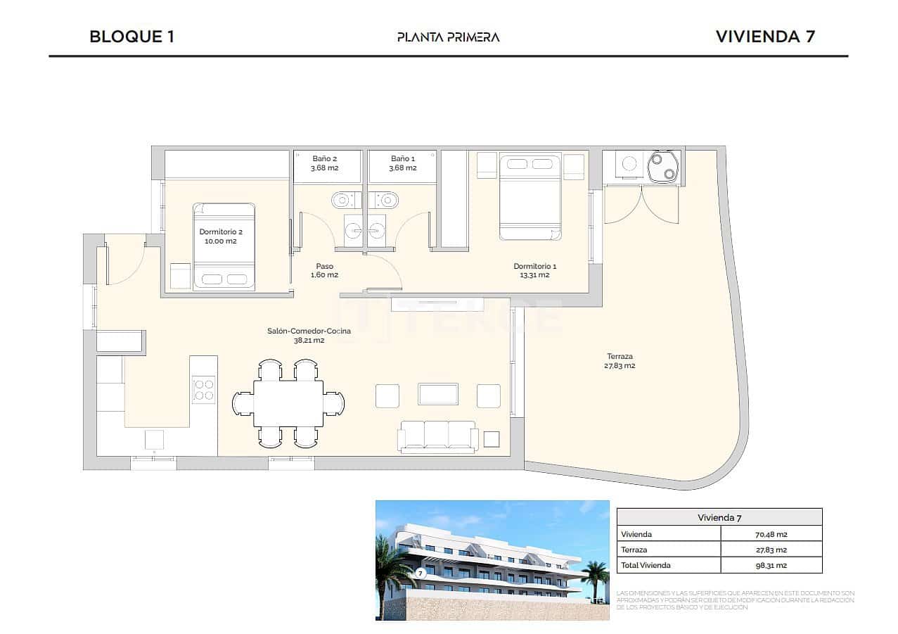 2 soveværelse Lejlighed til salg i Finestrat med swimmingpool - € 360.000 (Ref: 8965330)