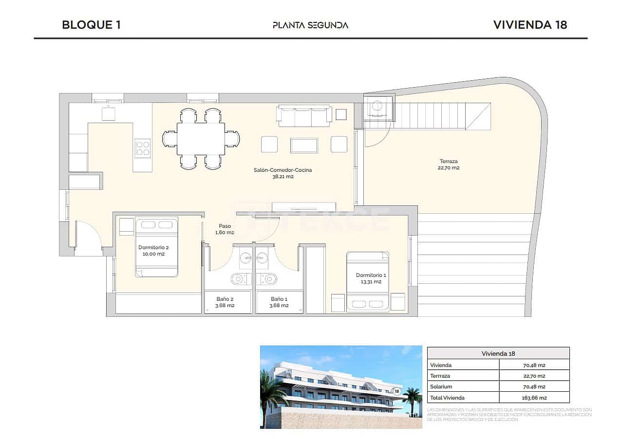2 soveværelse Lejlighed til salg i Finestrat med swimmingpool - € 360.000 (Ref: 8965330)