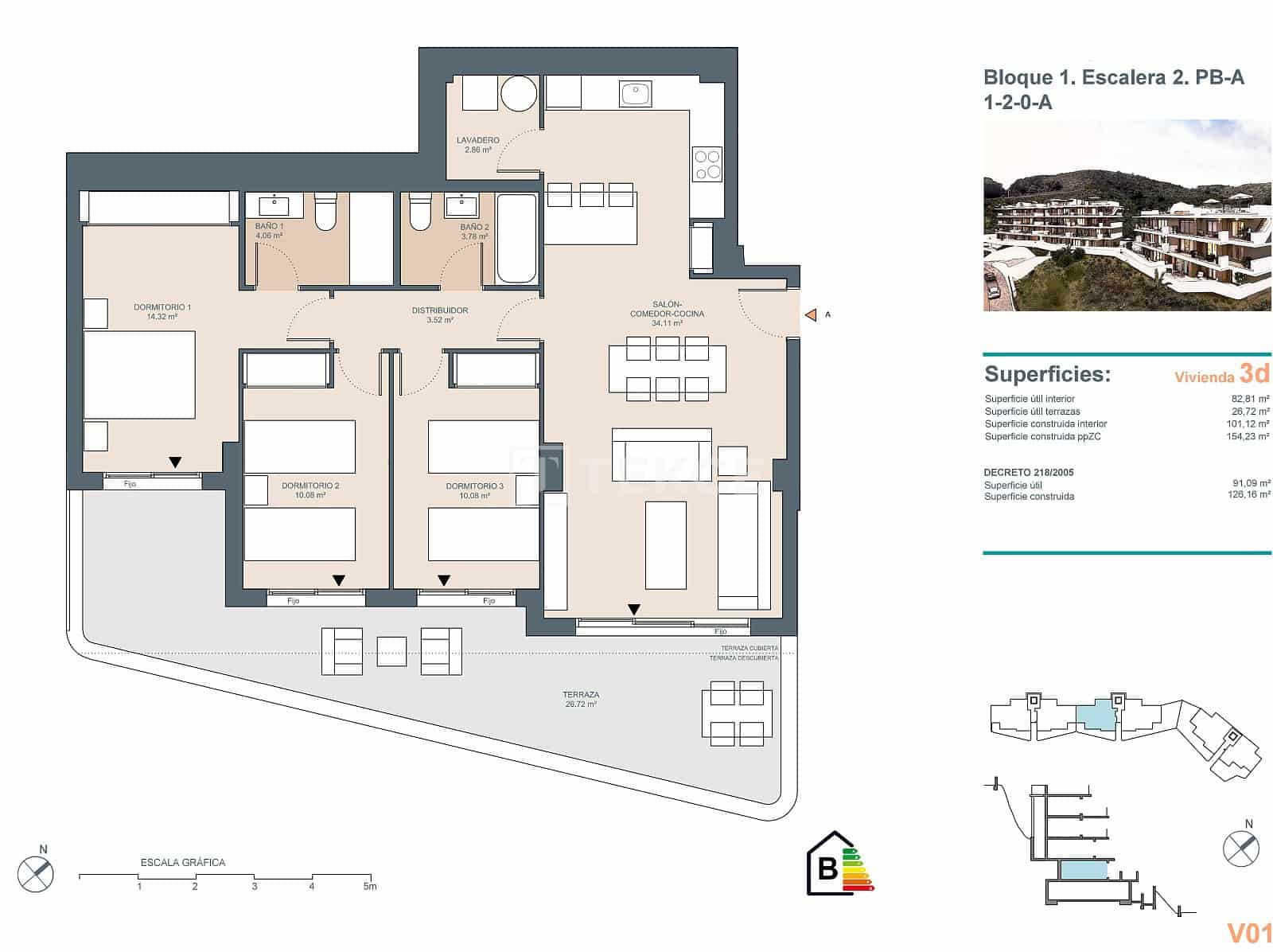 3 soveværelse Lejlighed til salg i Benagalbon med swimmingpool - € 470.000 (Ref: 8965385)