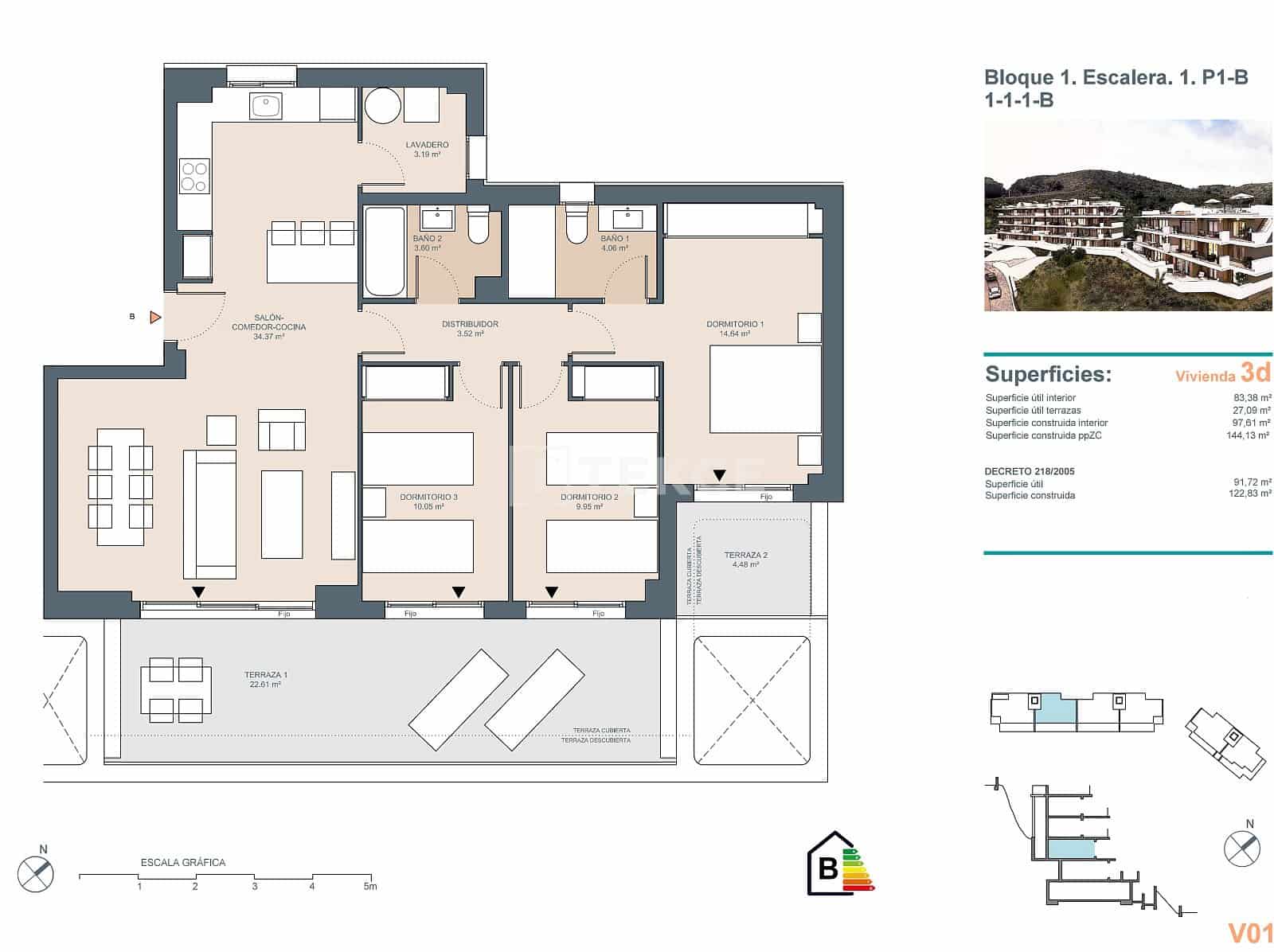 3 soverom Leilighet til salgs i Benagalbon med svømmebasseng - € 475 000 (Ref: 8965386)