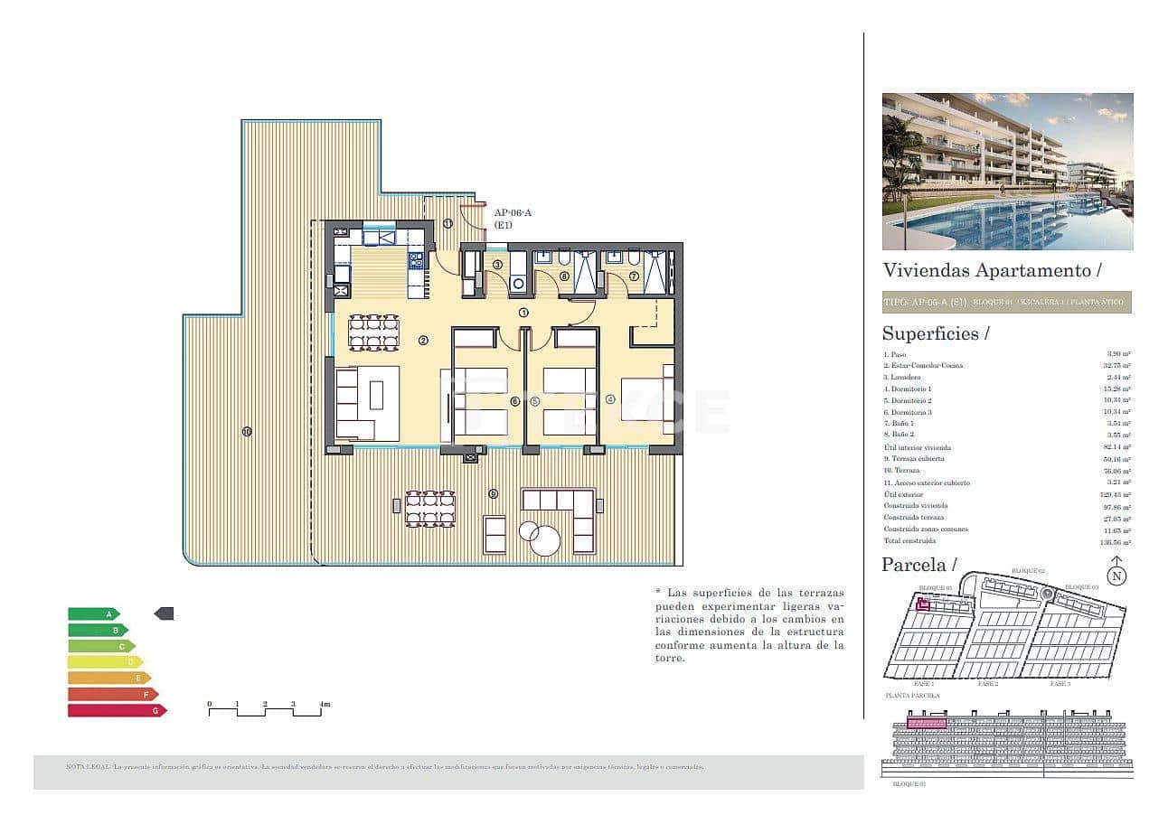 3 sypialnia Mieszkanie na sprzedaż w Muchamiel / Mutxamel z basenem - 311 000 € (Ref: 8965415)
