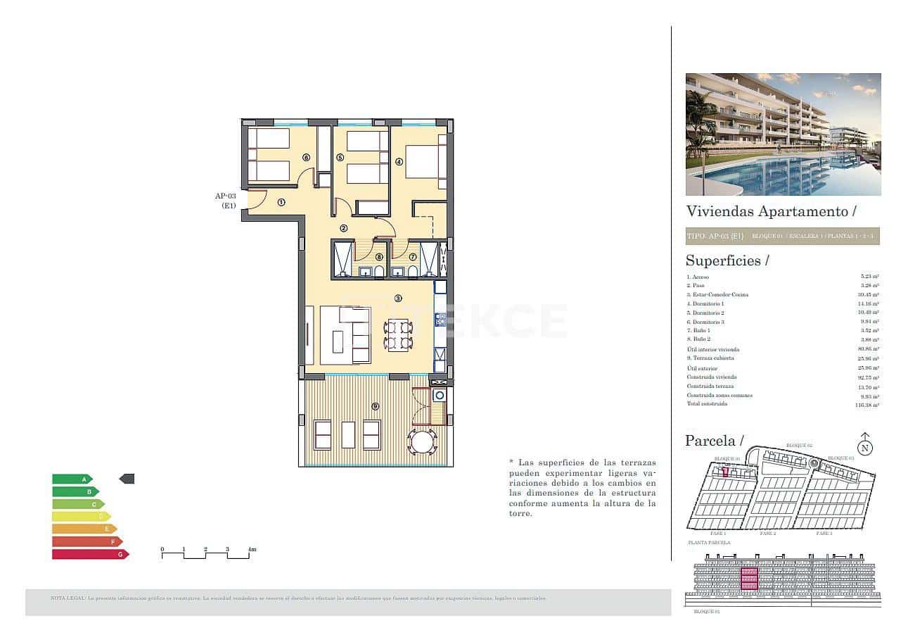 3 sypialnia Mieszkanie na sprzedaż w Muchamiel / Mutxamel z basenem - 311 000 € (Ref: 8965415)