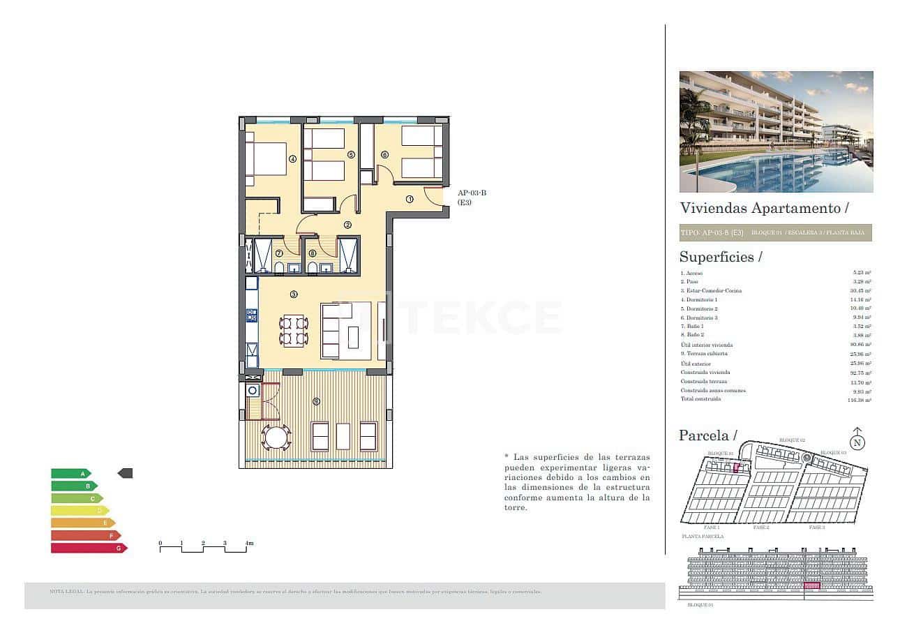 3 slaapkamer Flat te koop in Muchamiel / Mutxamel met zwembad - € 334.000 (Ref: 8965416)