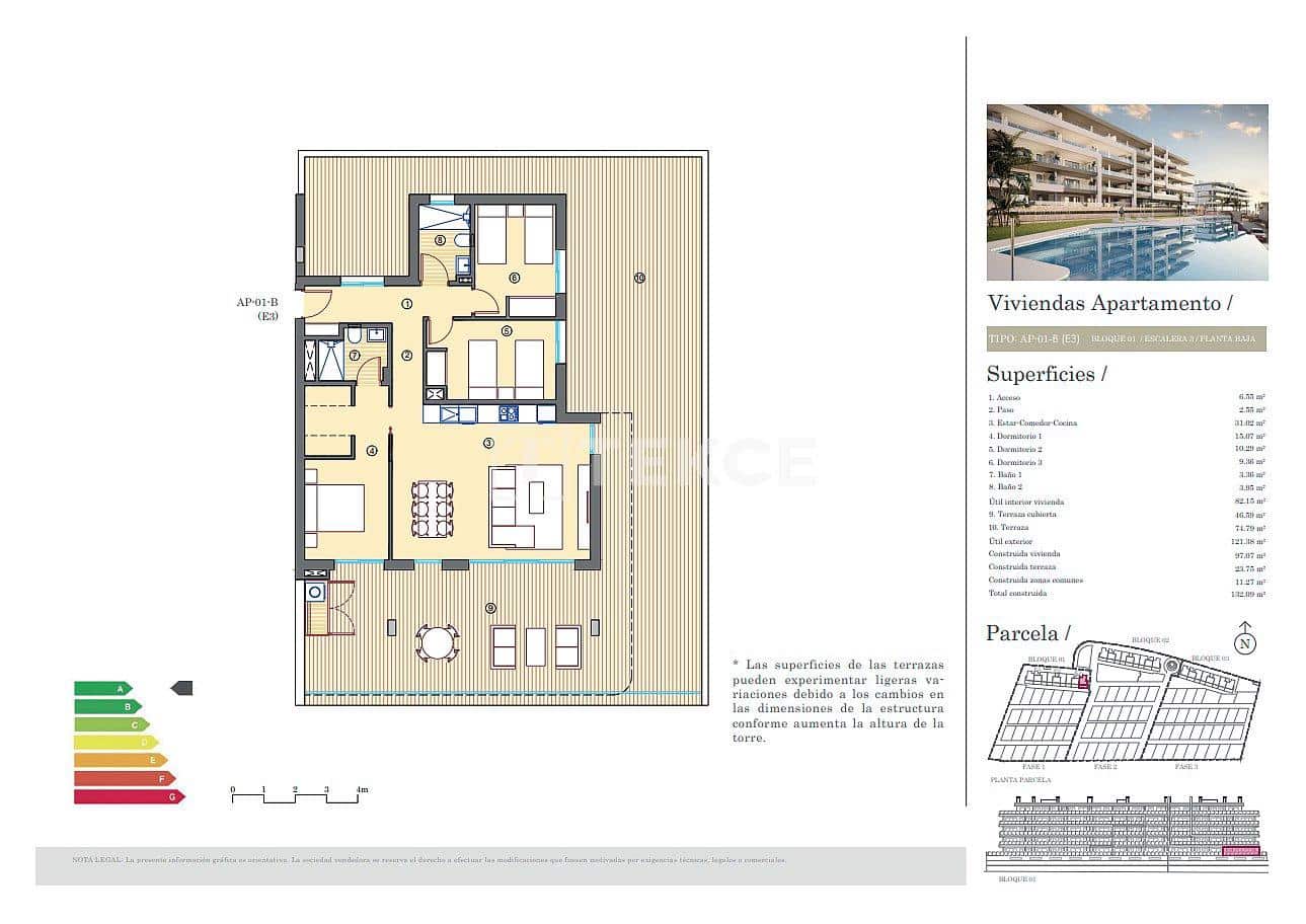 3 slaapkamer Flat te koop in Muchamiel / Mutxamel met zwembad - € 334.000 (Ref: 8965416)