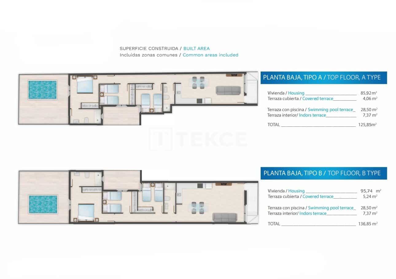 Piso de 3 habitaciones en Guardamar del Segura en venta con piscina - 350.000 € (Ref: 8965434)