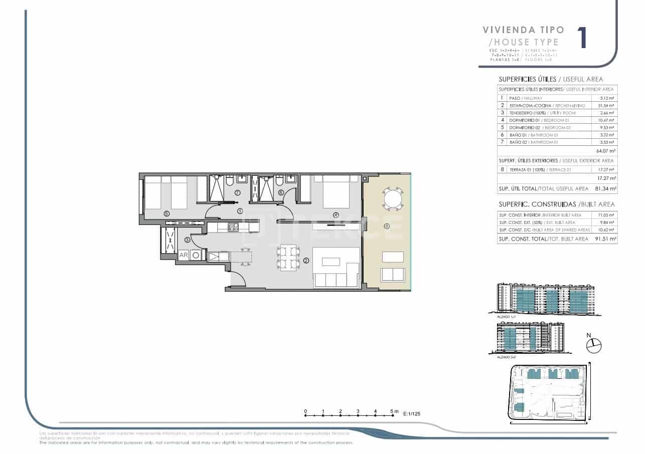 2 sovrum Lägenhet till salu i Orihuela Costa med pool - 319 000 € (Ref: 8965448)