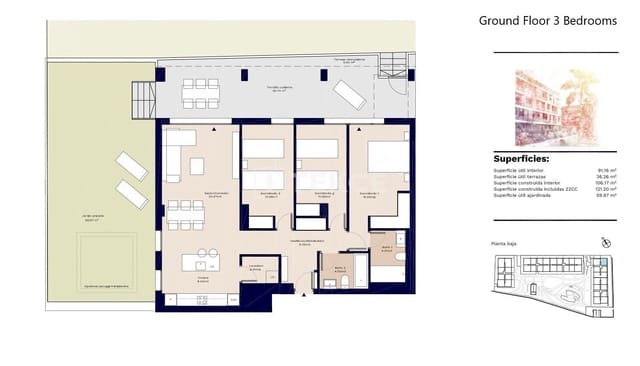 3 chambre Appartement à vendre à Dénia avec piscine - 559 000 € (Ref: 8965548)