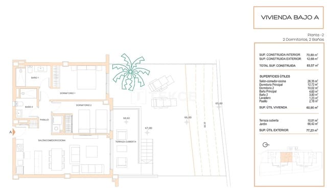 2 sovrum Lägenhet till salu i Los Pacos, Fuengirola med pool - 298 000 € (Ref: 8965579)