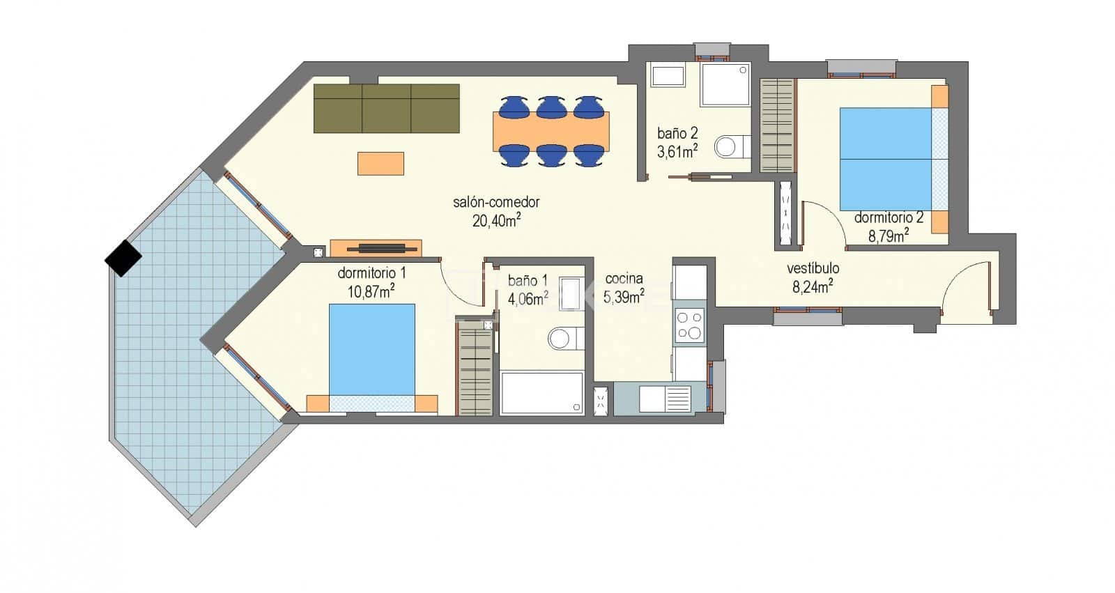 2 soverom Leilighet til salgs i Benajarafe med svømmebasseng garasje - € 360 000 (Ref: 8965591)