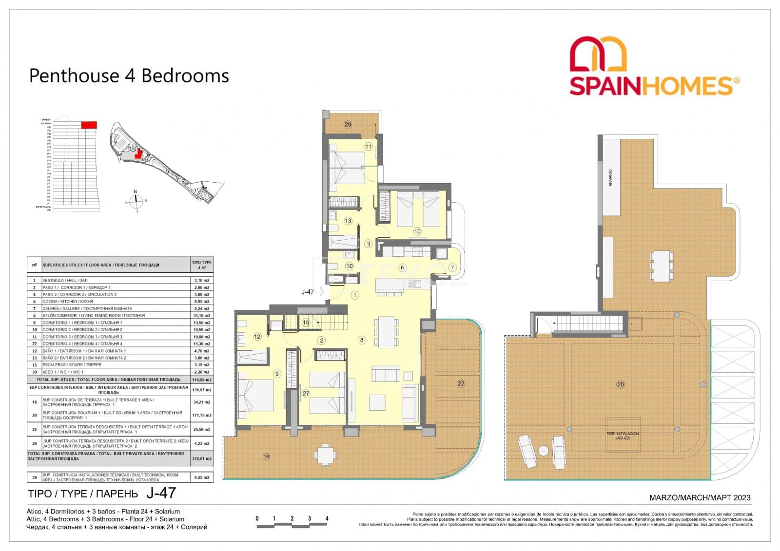 3 soverom Leilighet til salgs i Benidorm med svømmebasseng - € 471 000 (Ref: 8965600)