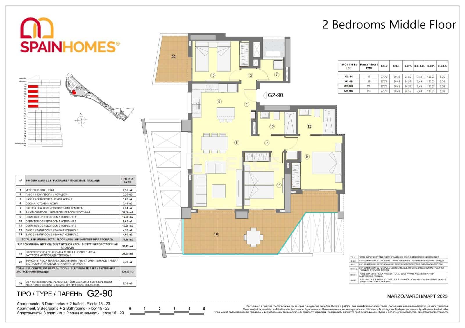 3 sypialnia Mieszkanie na sprzedaż w Benidorm z basenem - 800 000 € (Ref: 8965601)
