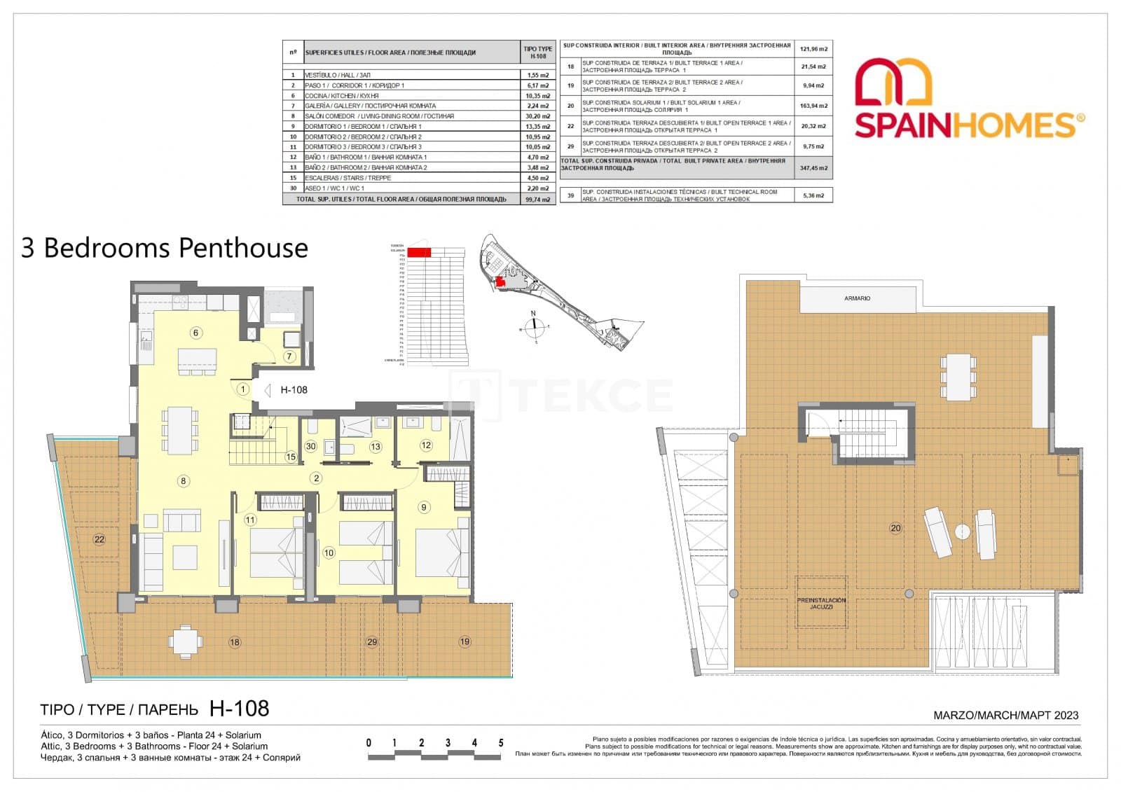 3 sypialnia Mieszkanie na sprzedaż w Benidorm z basenem - 800 000 € (Ref: 8965601)