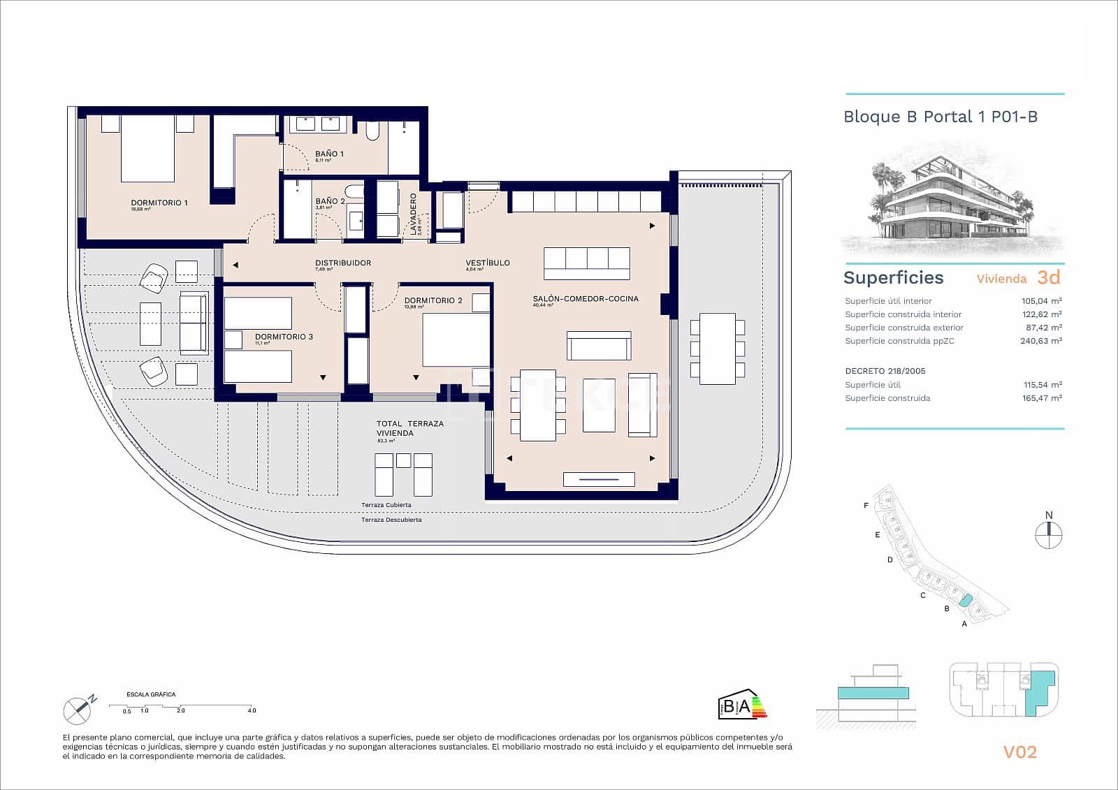 2 sovrum Lägenhet till salu i Buenas Noches med pool - 569 000 € (Ref: 8965604)
