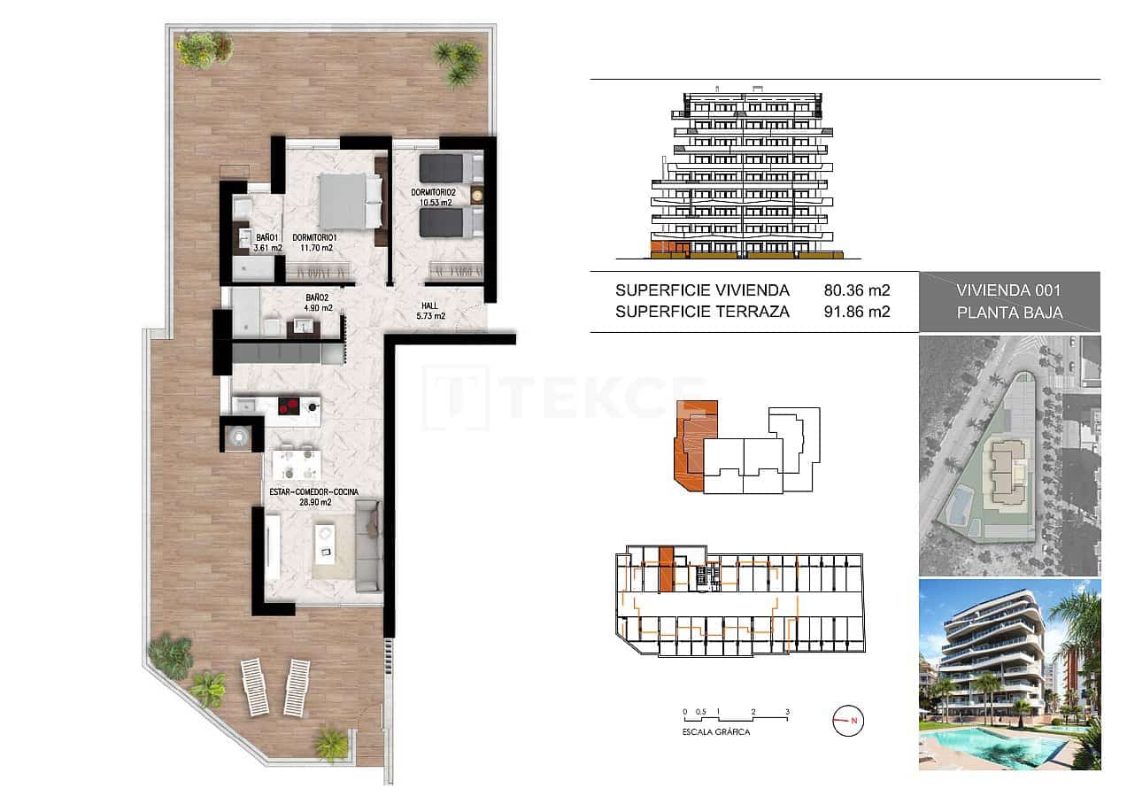 2 soverom Leilighet til salgs i Guardamar del Segura med svømmebasseng - € 449 000 (Ref: 8965618)