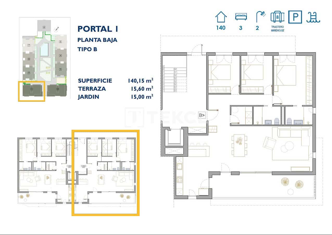 Piso de 2 habitaciones en San Pedro del Pinatar en venta con piscina - 250.000 € (Ref: 8965622)